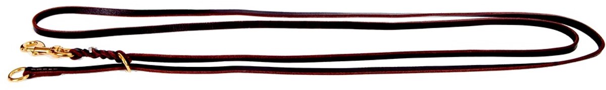 Dingo Gear Ring Leren Hondensnoer 250cm - Bruin