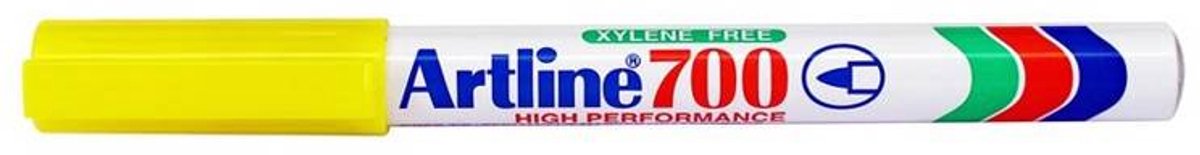 Artline Permanent Marker Geel - Sneldrogend & Waterbestendig