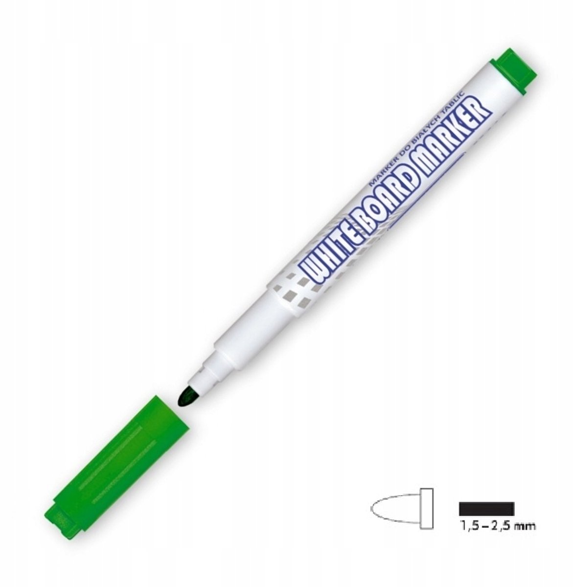 Graniet Whiteboard Marker M410 Dun Cirkel Groen 1,5-2,5mm