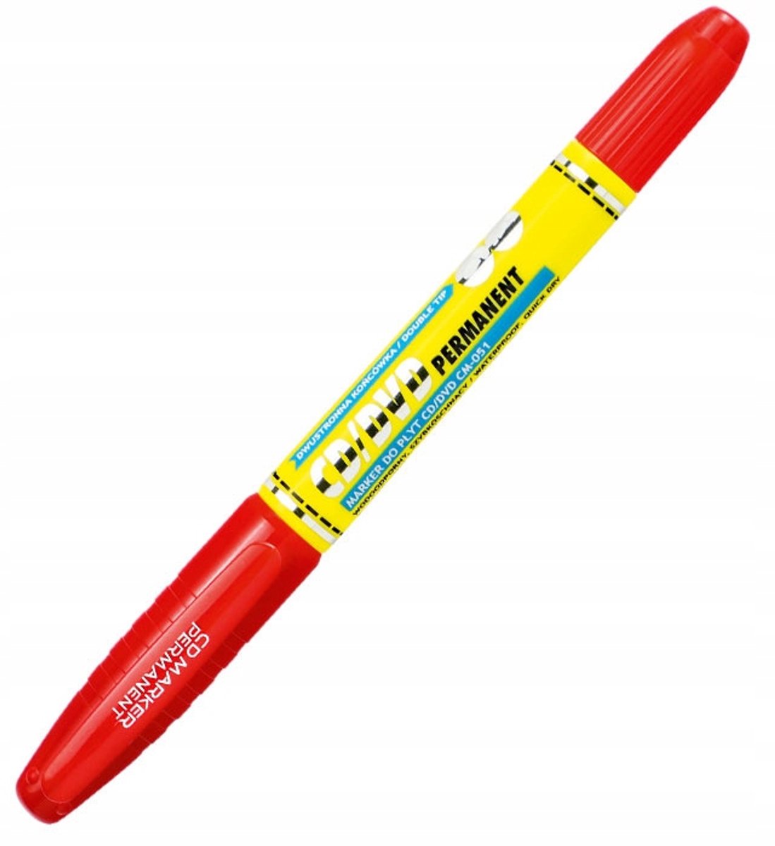 Dubbelzijdige CD/DVD Marker CM-051 Rood - Waterdicht