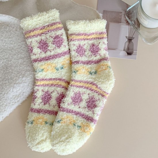 Superzachte sokken Nertsenfleece voor dames Ins Effen Winter Warm Dikker Koraal Pluche Sokken Thermische Sneeuw Thuis Slaapvloer Kawaii Sok kopen vanaf een prijs van 9.23