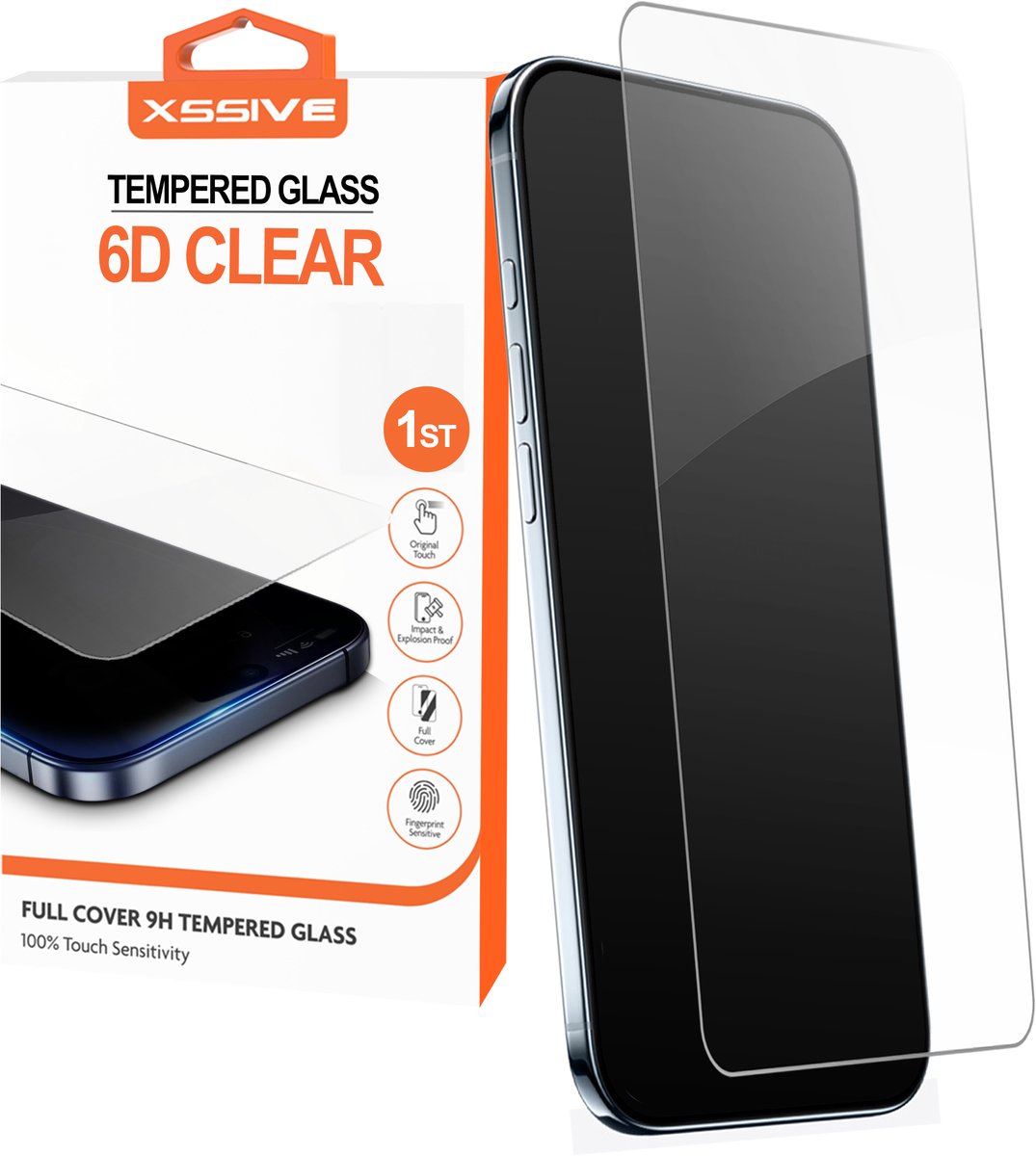 Xssive 6D Clear - Screenprotector geschikt voor iPhone Air - Beschermglas - Krasbestendig - Volledig Transparant - 9H Gehard Glas - Screen Protector