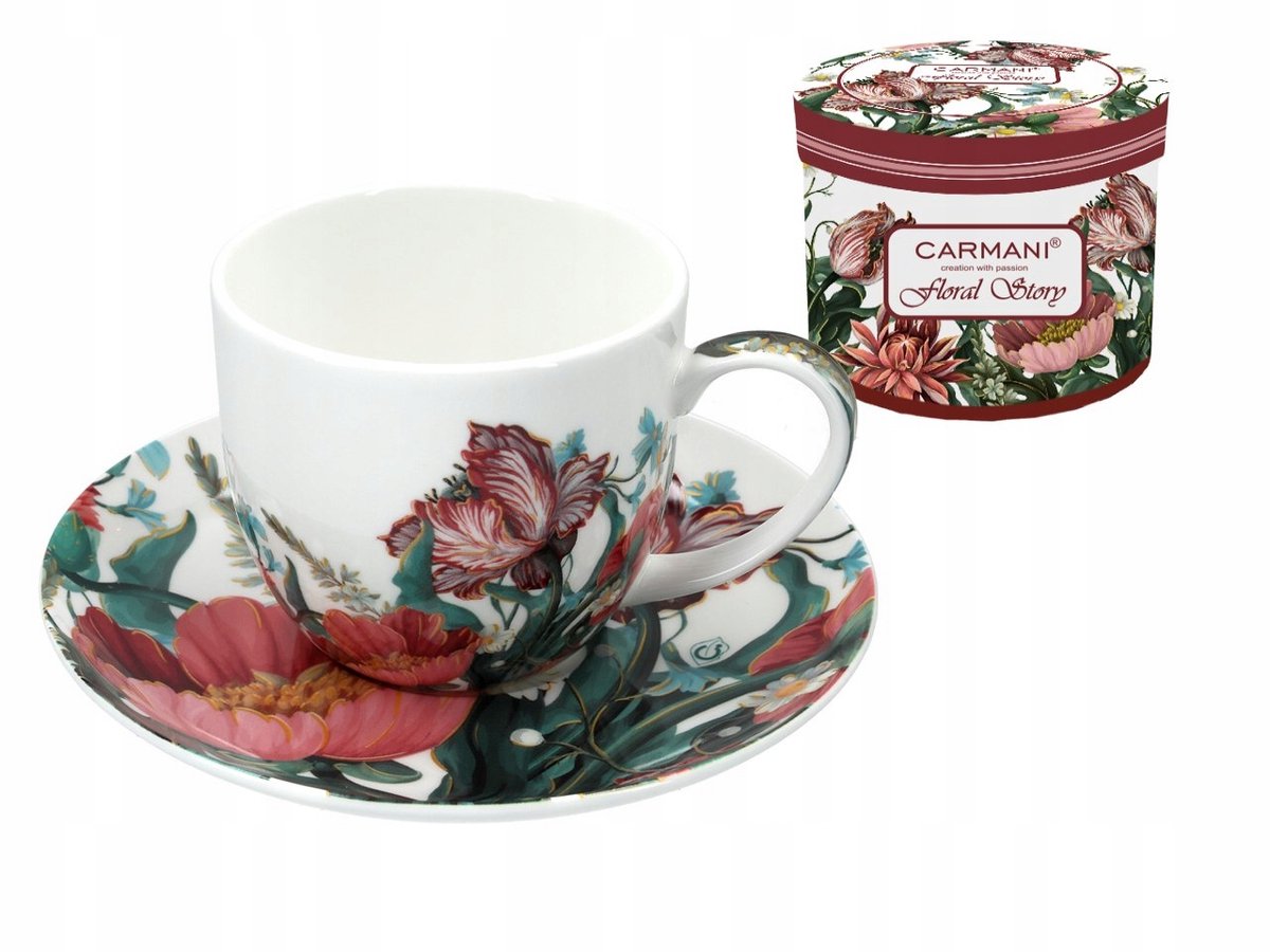 Floral Story Porseleinen Kop & Schotel, 260ml