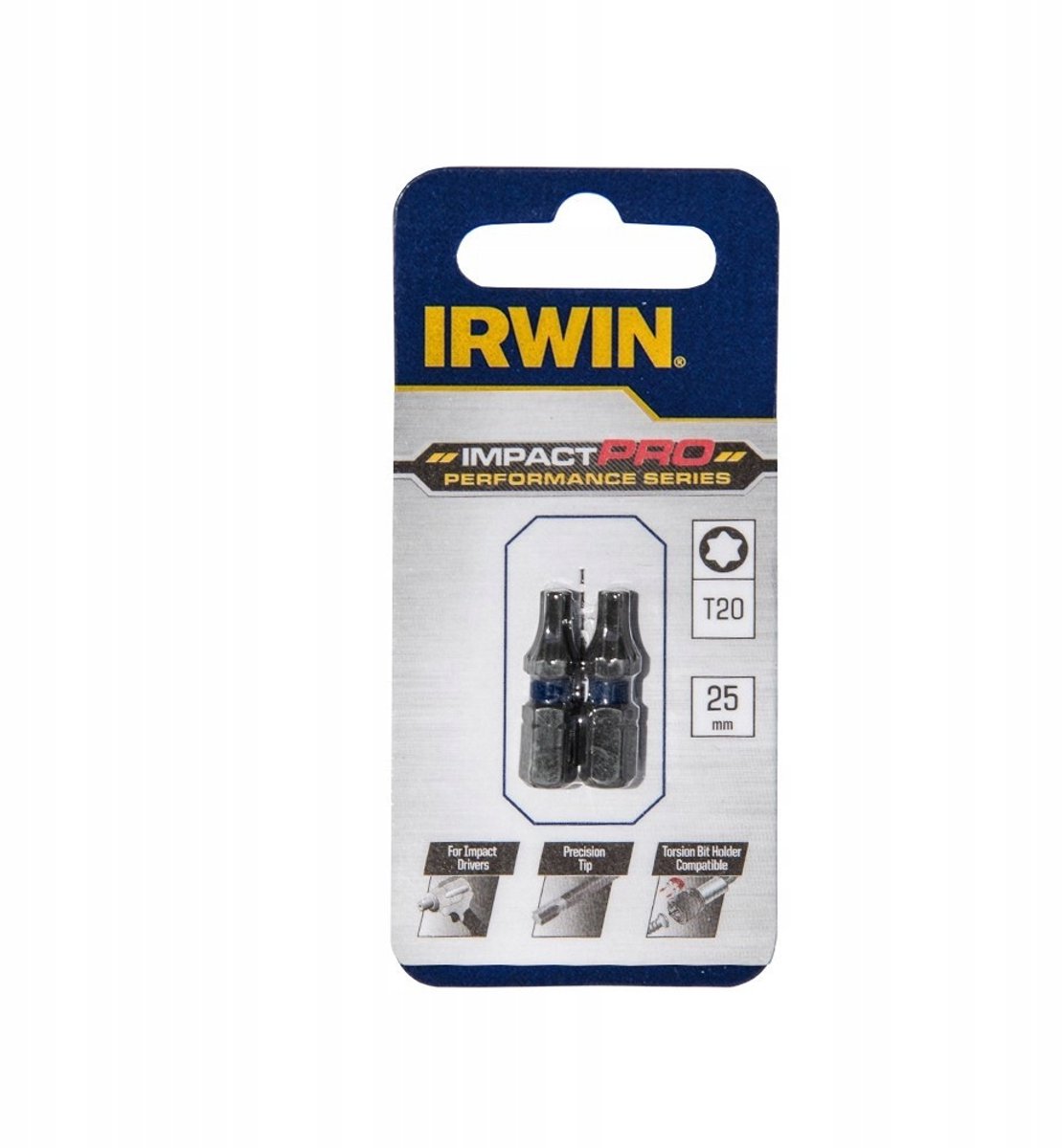 IRWIN Impact Pro Torx T20 Bit 25mm - 2 stuks