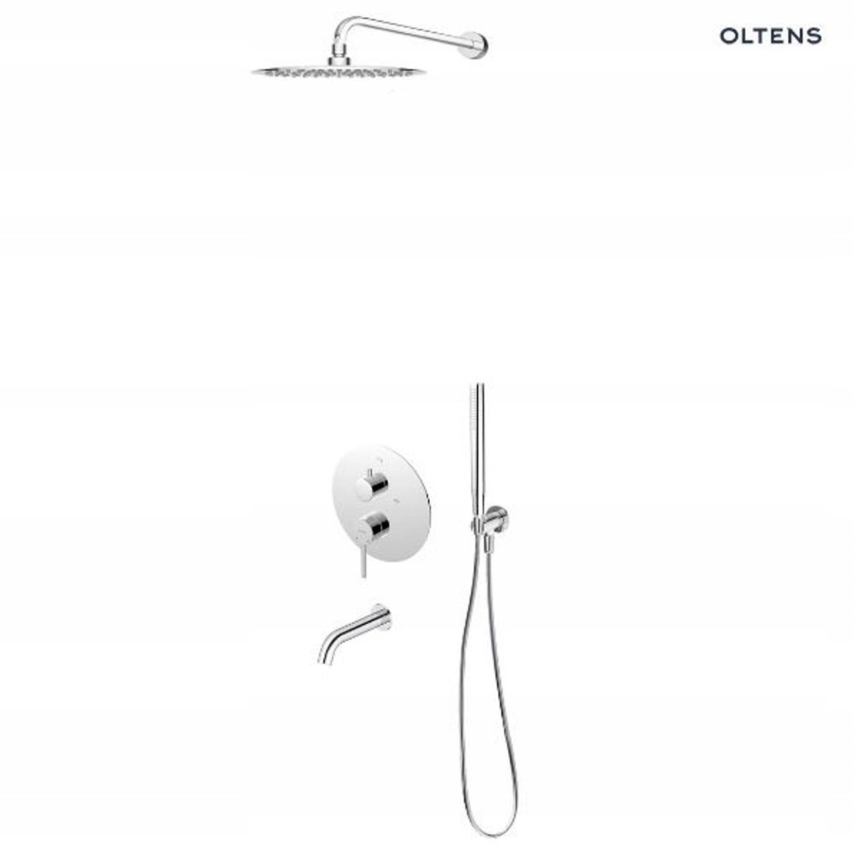 Oltens Rann Douche-Badkraan Set Inbouw Chroom