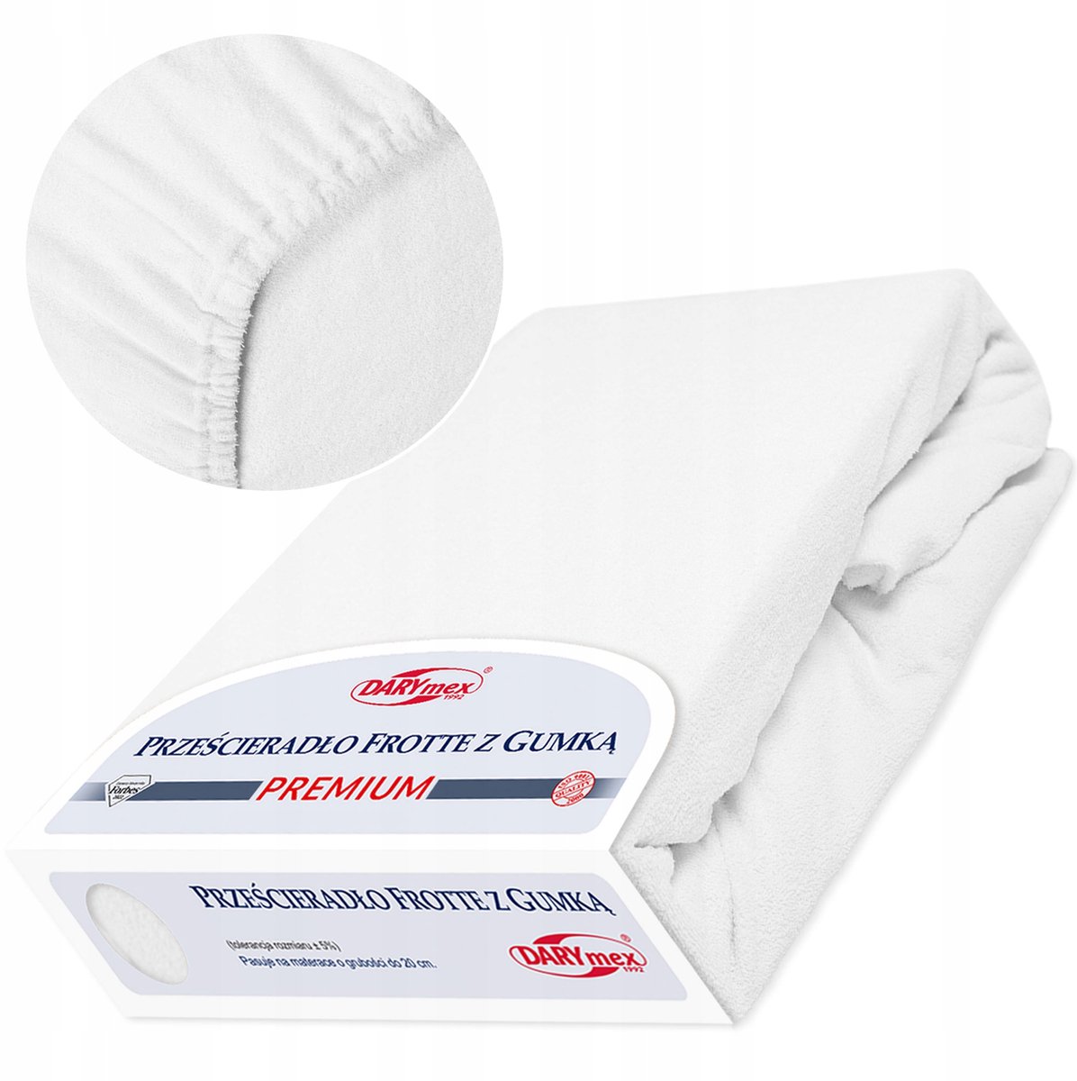 Terry Hoeslaken met Elastiek 90x200cm - Hoge Kwaliteit 200g/m² Wit