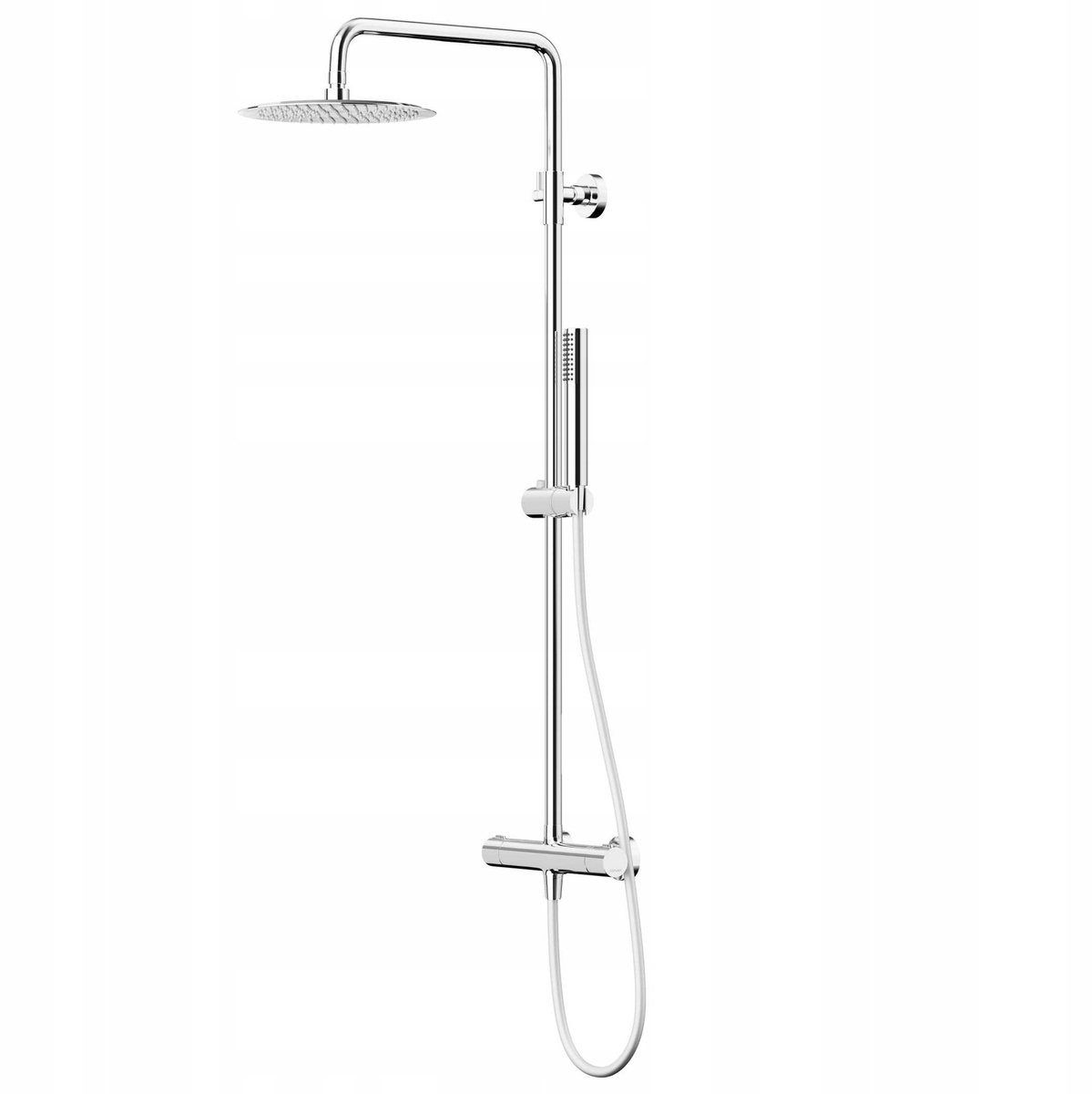 LUGO Douchekolom CMN01TCH: Thermostaat, 25cm Douchekop, Chroom