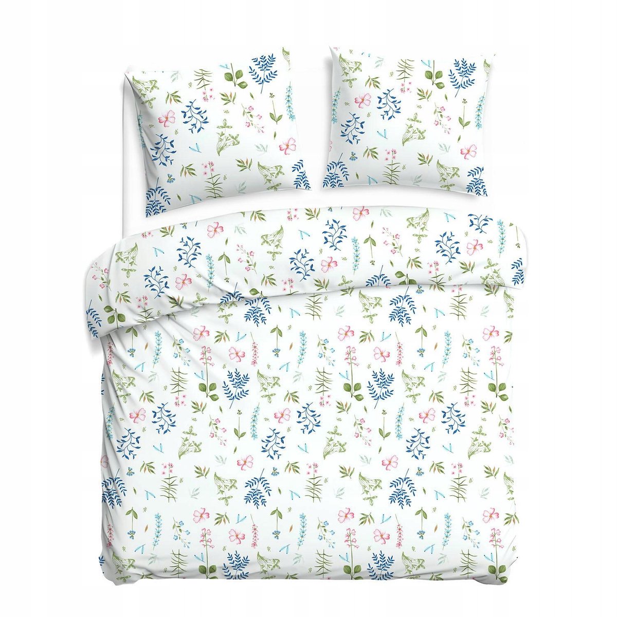 Flanel Flannelove beddengoedset 180x200cm bloemenwit
