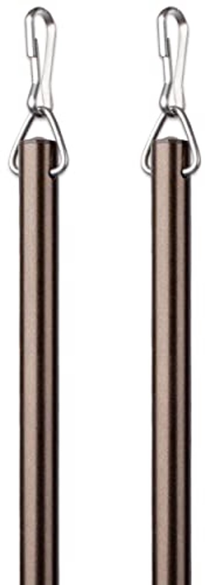 Gordijnvleugel Aluminium Met Roestvrijstalen Hardware - 91 cm, Metallic Brons - 2 Stuks