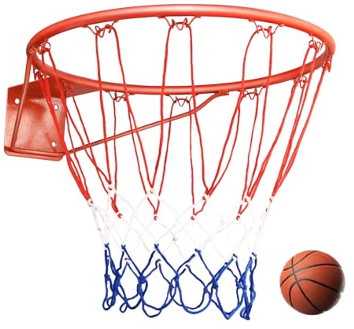 Basketbalmand 45 cm - Wandbasketbalmand voor Binnen en Buiten, Ideaal voor Kinderen en Volwassenen