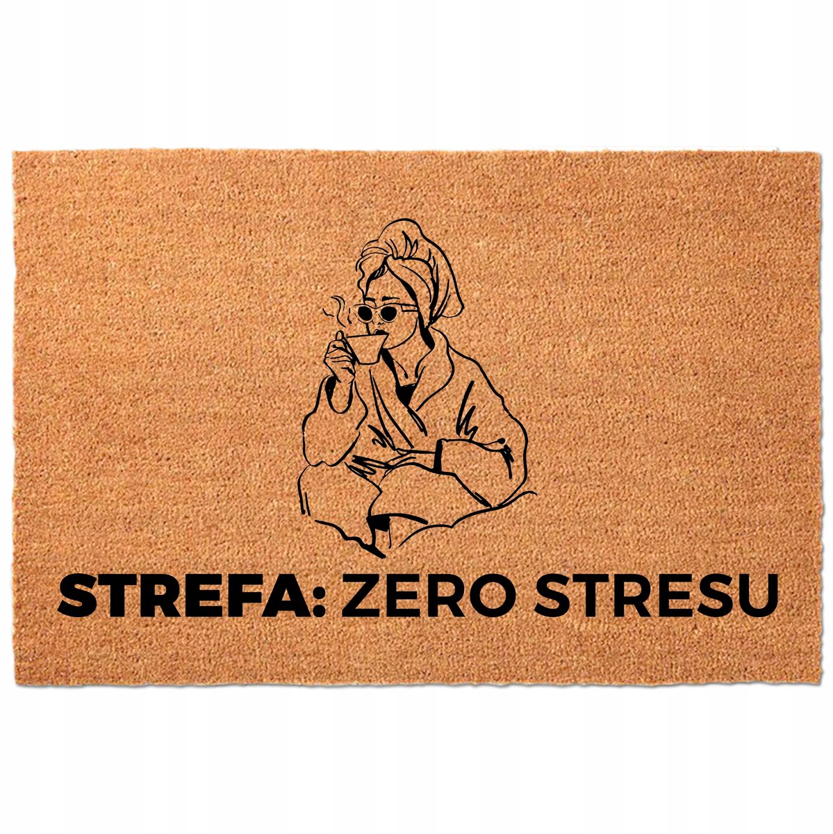 Beige Kokos Wrijfmat 40x60cm - Stressvrij Welkom