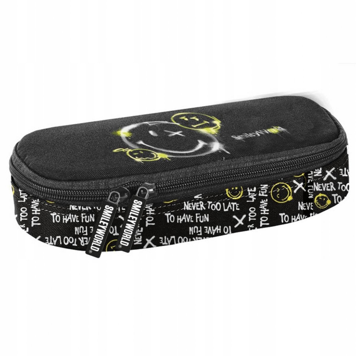 Paso Smiley Pennen Etui met Klep - Emoticon-ontwerp