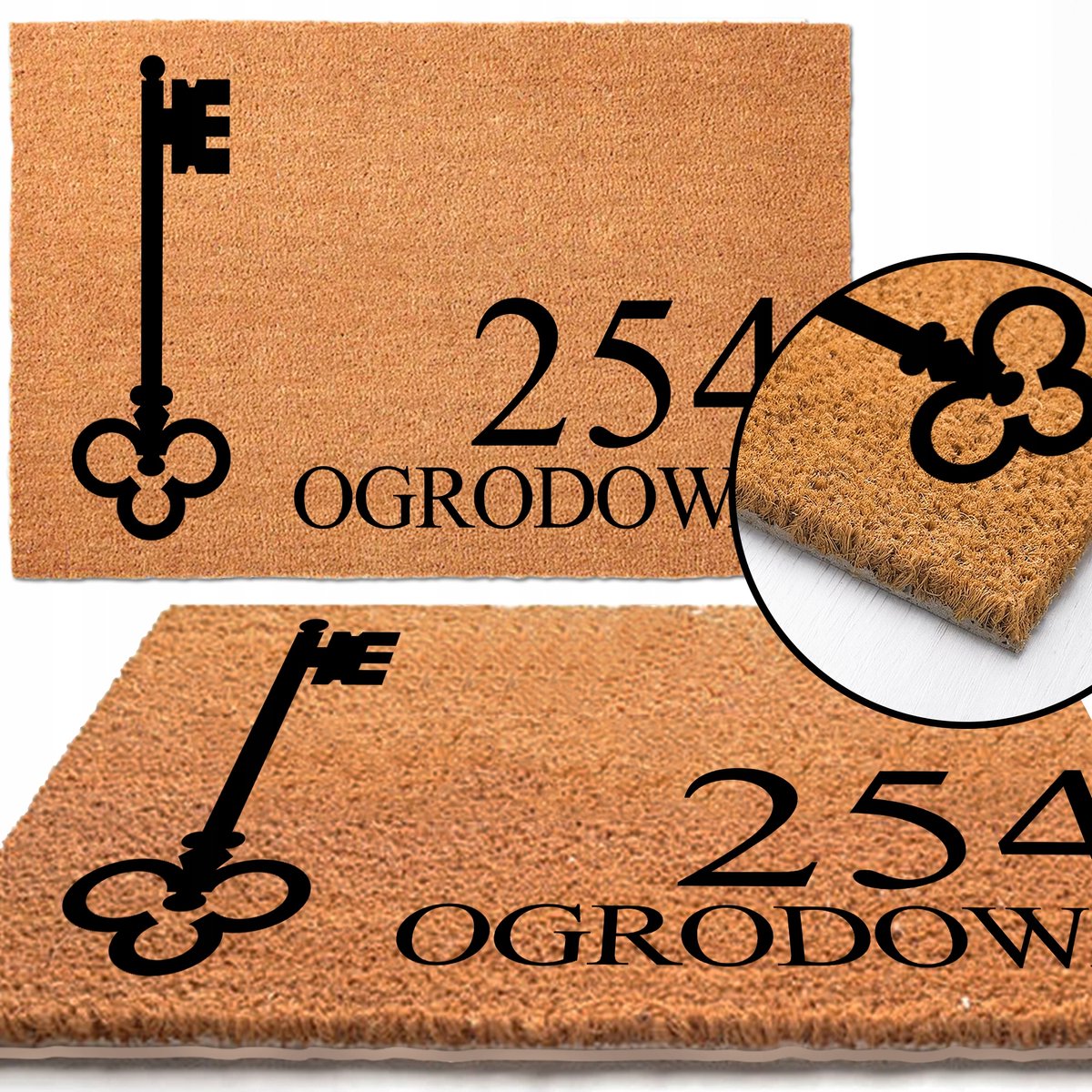 Kokosmat Deurmat 40x60cm - Personaliseer met uw adres
