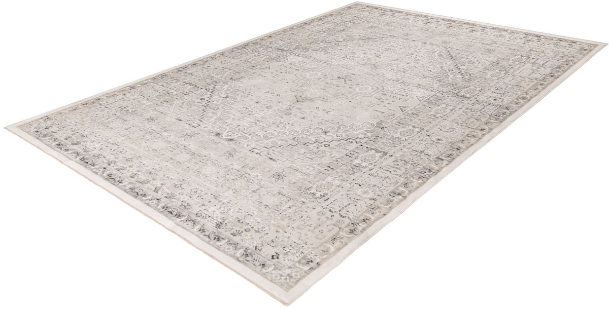 Lalee Vloerkleed - Laagpolig - Modern en Vintage - Zilver - Hoogwaardige Kwaliteit - Onder