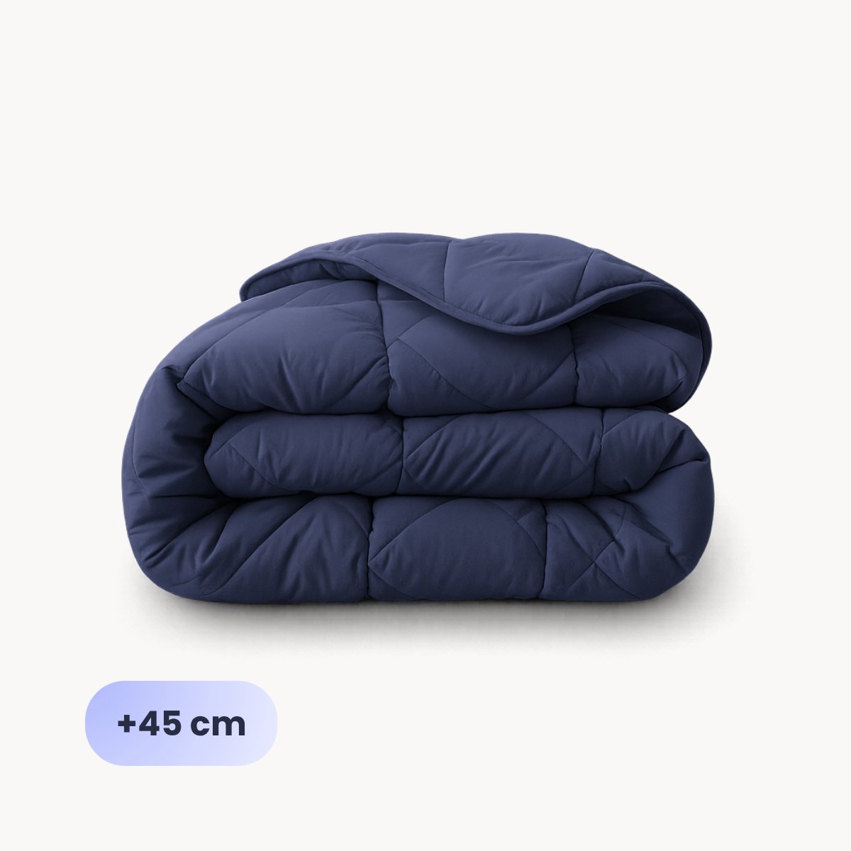 HappyBed Dekbed zonder overtrek 240x220 + instopstrook - Wasbaar Dekbed - Bedrukt dekbed zonder hoes - Hoesloos Dekbed - Lits Jumeaux - Dark Blue