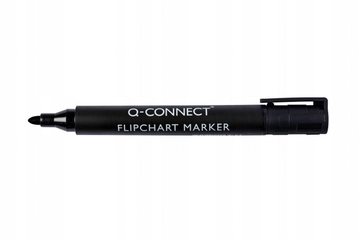 Q-Connect Flipchart Marker Rond Zwart - 2-3mm Lijn