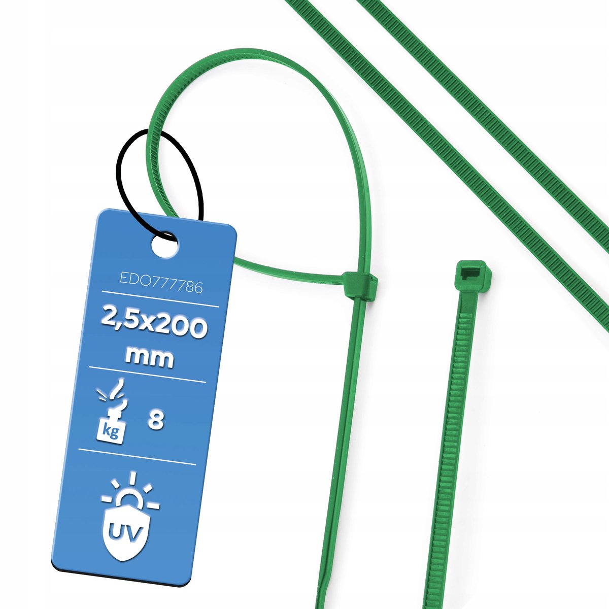 EDO Technic kabelbinders Groen UV 2,5x200mm - 100 stuks