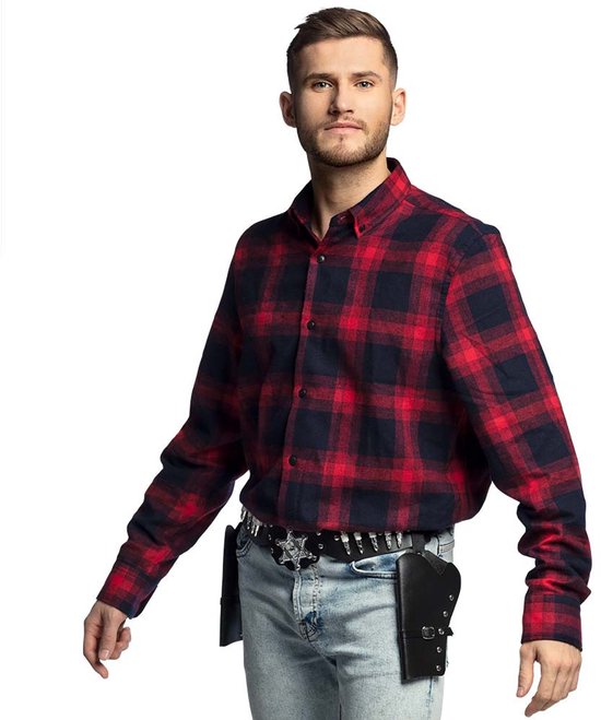 Cowboy verkleed holster voor 2 pistolen - zwart - kunststof - volwassenen