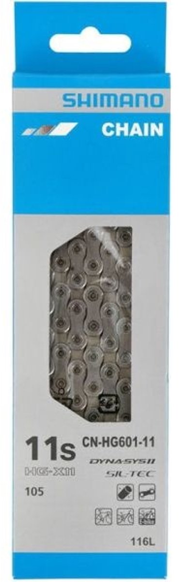 Ketting 11 speed Shimano HG601 105 Race/MTB/E-bike met Quick Link - 116 schakels van Shimano — afbeelding 4