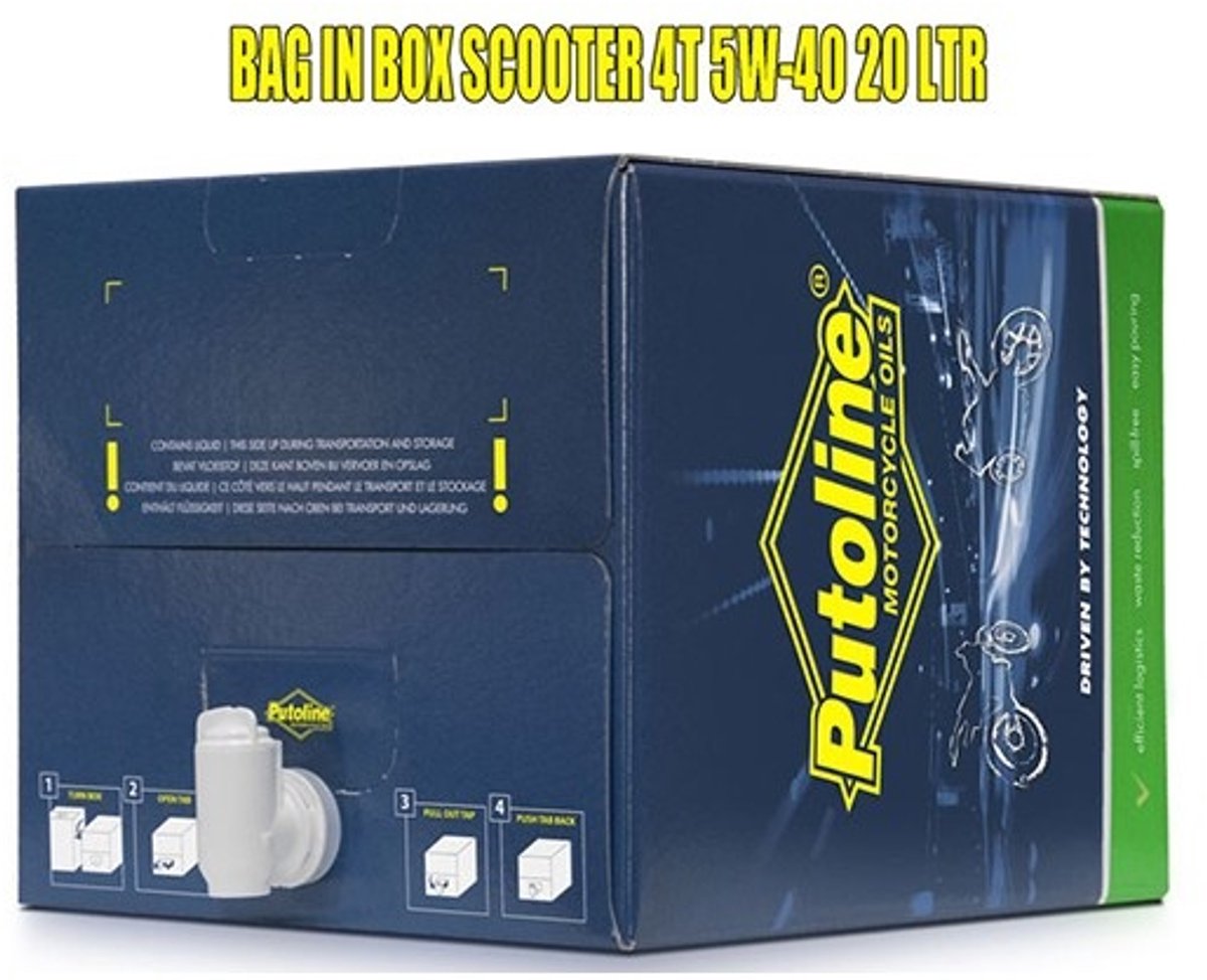 Putoline motorolie - 5W40 - synth. scooter - 15L