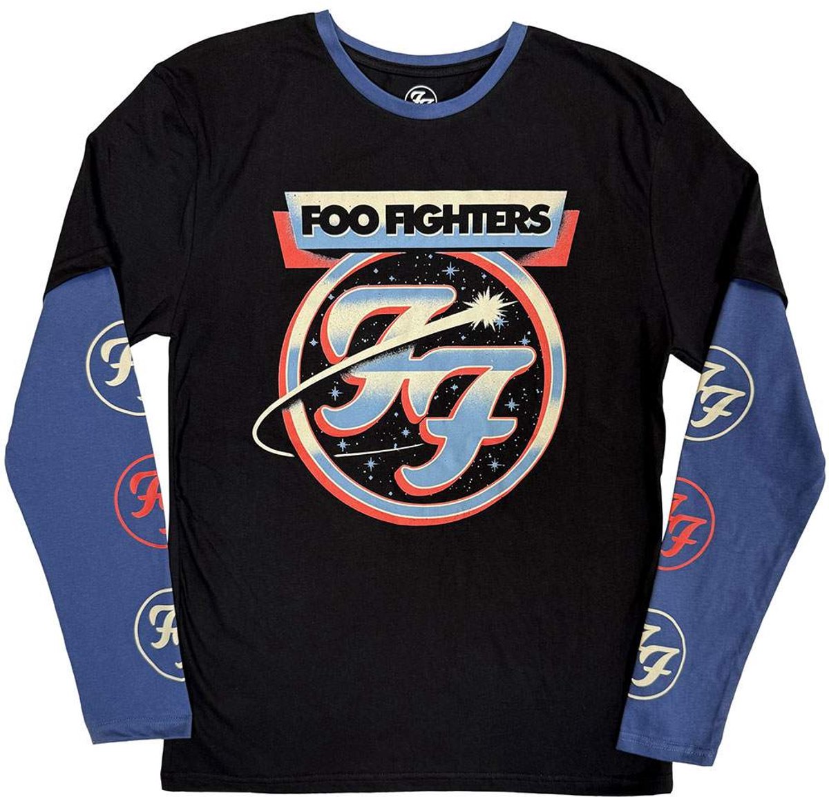 Foo Fighters - Comet Longsleeve shirt - 2XL - Zwart/Donkerblauw