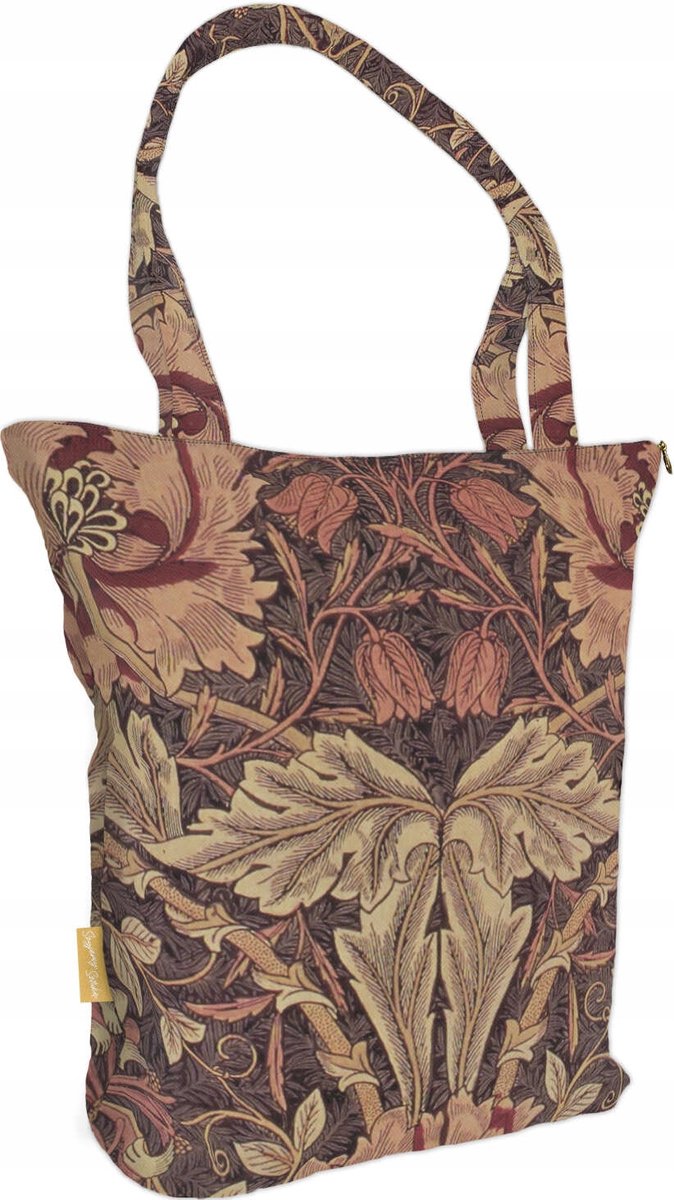 William Morris Shopper Tas - Stijlvolle Canvas Schoudertas met Kunstprint