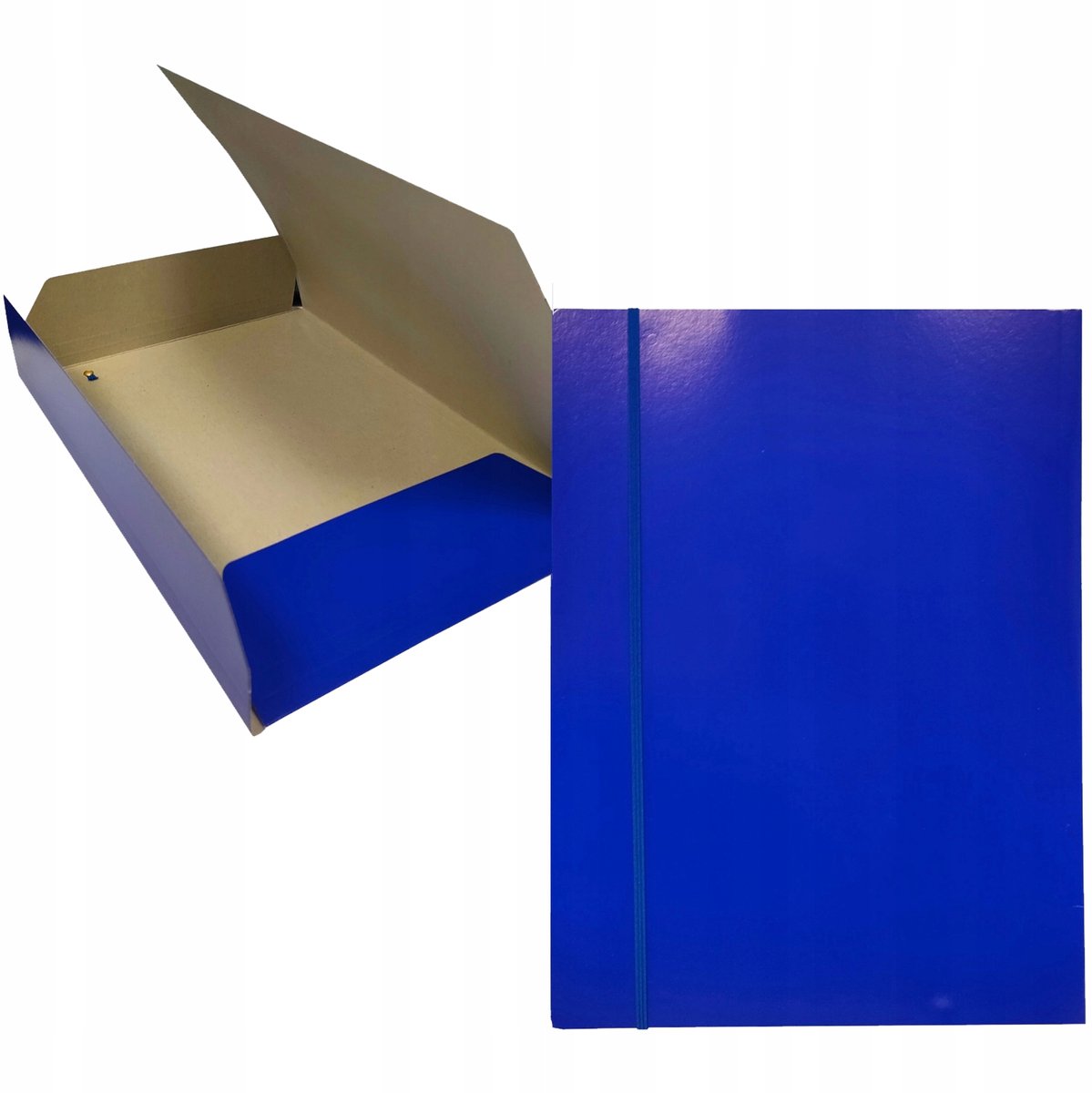 Bantex A4 Kartonnen Map met Elastiek - Navy Blauw