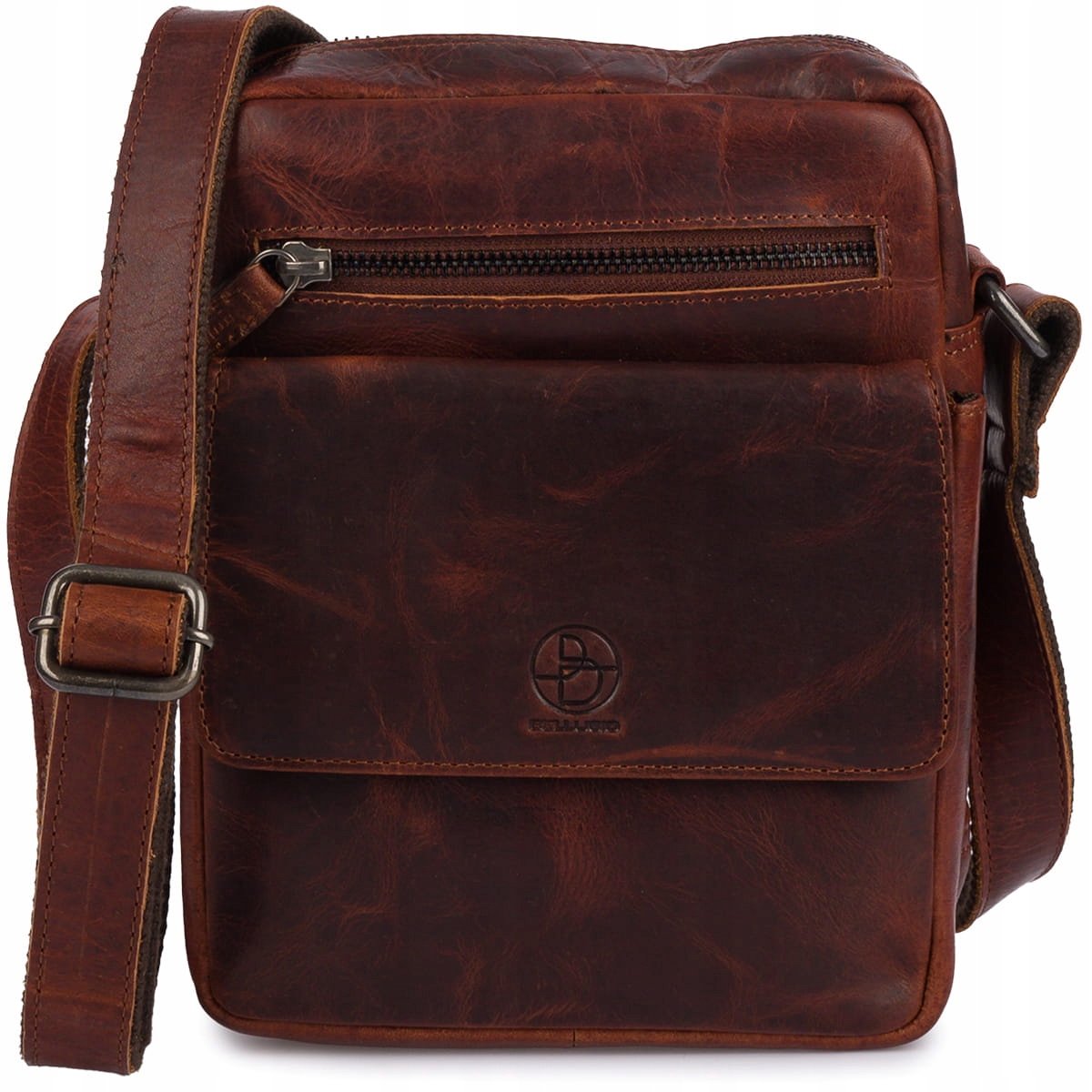 Leren Schoudertas AMADEO I Cognac - Stijlvol & Duurzaam