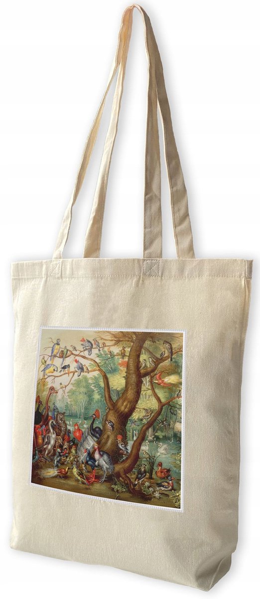 Shopper Tas met Jan van Kessel 'Vogelconcert' Print - Ruim & Stijlvol