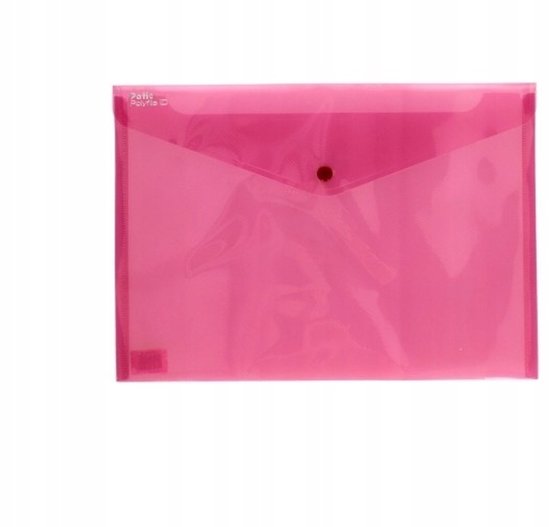 Vicloon Plastic Portefeuilles A4, 12 Stks Transparante Popper Portemonnee Plastic Mappen Document Portefeuilles Map met Label Pocket en Drukknop