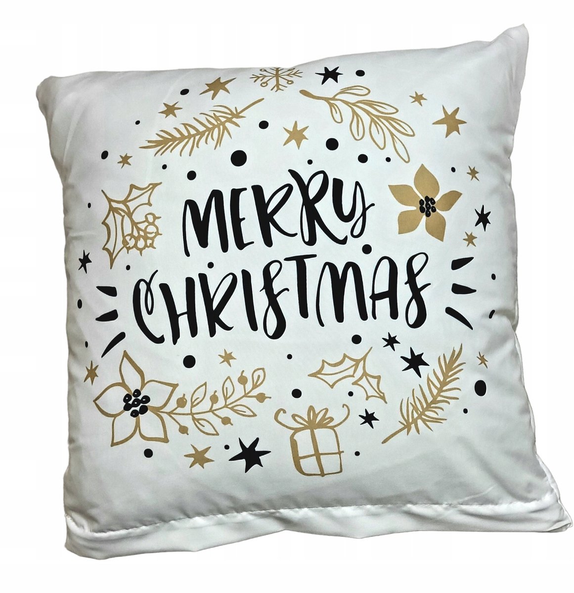 Kerst Kussenhoes Vrolijk Kerstfeest 40x40cm - Feestelijk Design