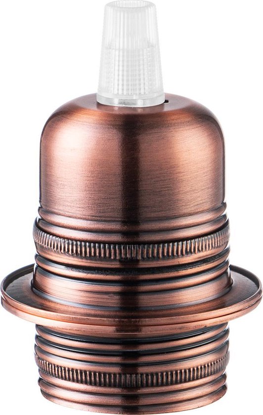 Home Sweet Home - E27 fItting - Koper - 4/4/8.5cm - Rond - voor E27 lamphouder gemaakt van metaal - geschikt voor E27 lichtbron - geschikt voor standaard E27 lampenkap - ENEC gekeurd - maak je eigen unieke lamp!