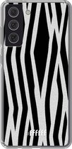 6F hoesje - geschikt voor Samsung Galaxy S21 FE -  Transparant TPU Case - Zebra Print #ffffff