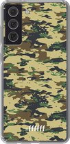 6F hoesje - geschikt voor Samsung Galaxy S21 FE -  Transparant TPU Case - Desert Camouflage #ffffff