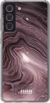 6F hoesje - geschikt voor Samsung Galaxy S21 FE -  Transparant TPU Case - Purple Marble #ffffff
