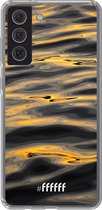 6F hoesje - geschikt voor Samsung Galaxy S21 FE -  Transparant TPU Case - Water Waves #ffffff