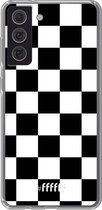 6F hoesje - geschikt voor Samsung Galaxy S21 FE -  Transparant TPU Case - Checkered Chique #ffffff