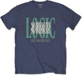 Logic Heren Tshirt -XL- Wavy Blauw