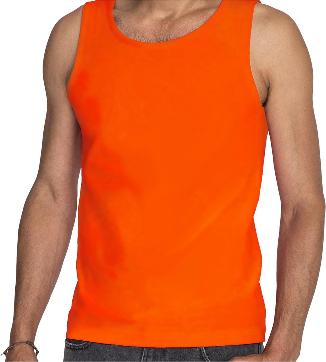 Sols Oranje tanktop / hemdje - heren - EK / WK voetbal supporter / Koningsdag - katoen - mouwloos t-shirt / tanktops / singlet L