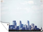 Illustration de la ville de Minneapolis sous un ciel nuageux affiche de jardin 80x60 cm - Toile de jardin / Toile d'extérieur / Peintures d'extérieur (décoration de jardin)