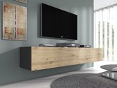 TV-Meubel Flame XL - Eiken - Grijs - 180 cm - ACTIE