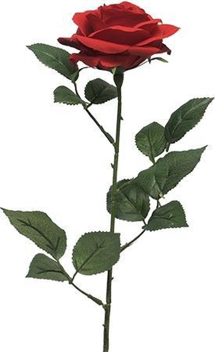 Rosa Dijon red 64 cm kunstbloem Nova Nature