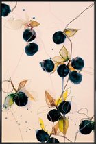 JUNIQE - Poster in kunststof lijst Blueberries 01 -20x30 /Blauw &