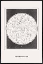 JUNIQE - Poster in kunststof lijst Northern Constellations -20x30