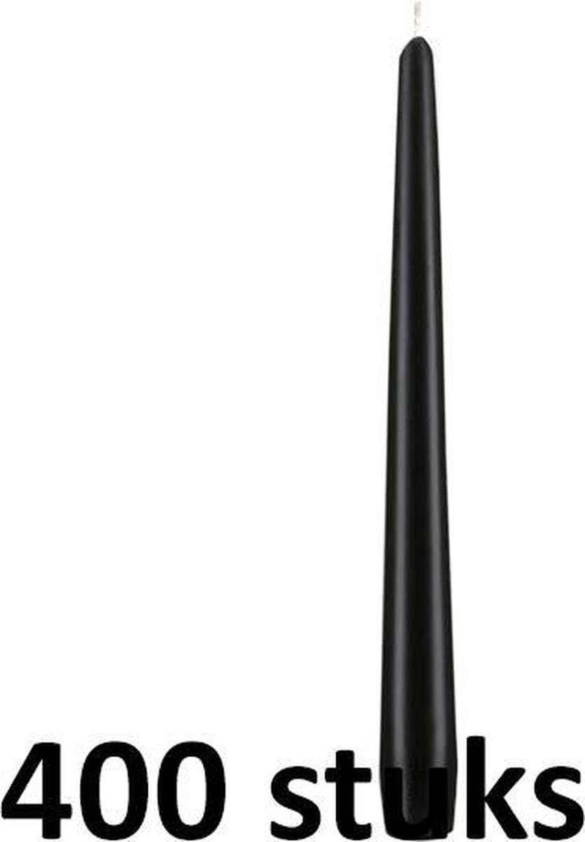 400 stuks dinerkaarsen zwart 245/23 (7 uur)