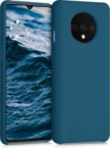 kwmobile telefoonhoesje voor OnePlus 7T - Hoesje met siliconen coating - Smartphone case in mat petrol