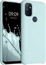 kwmobile telefoonhoesje voor OnePlus Nord N100 - Hoesje met siliconen coating - Smartphone case in Frosty Mint