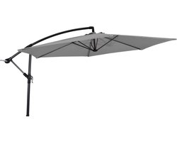 Zweefparasol Gemini – grijs – Diameter: 3m