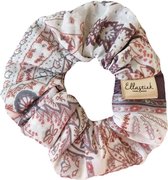 Ellastiek Scrunchie Paisley Print Paars - Haarelastiekjes - Haar Accessoires Vrouwen - Scrunchies - Haarelastiekjes Scrunchie - Luxe kwaliteit - handgemaakte in Nederland - Haar Accessoires M