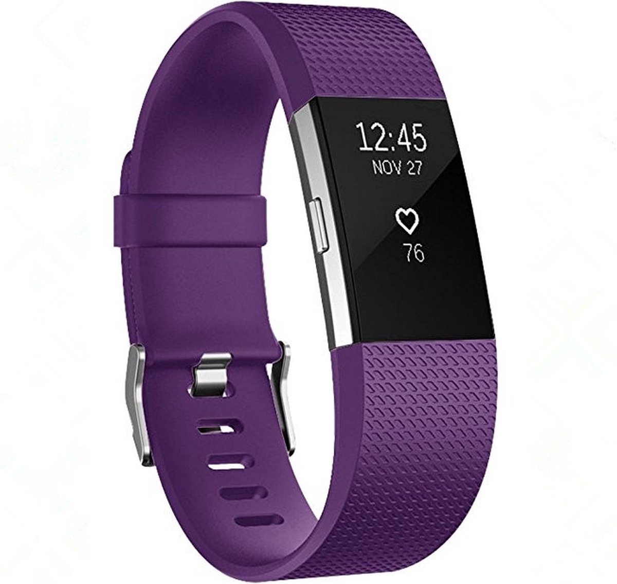 Siliconen polsbandje voor de Fitbit Charge 2 Maat S - Paars